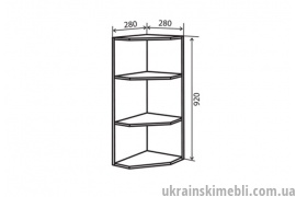 В55 Полиці кутові 92 (Кухня Amore Classic)